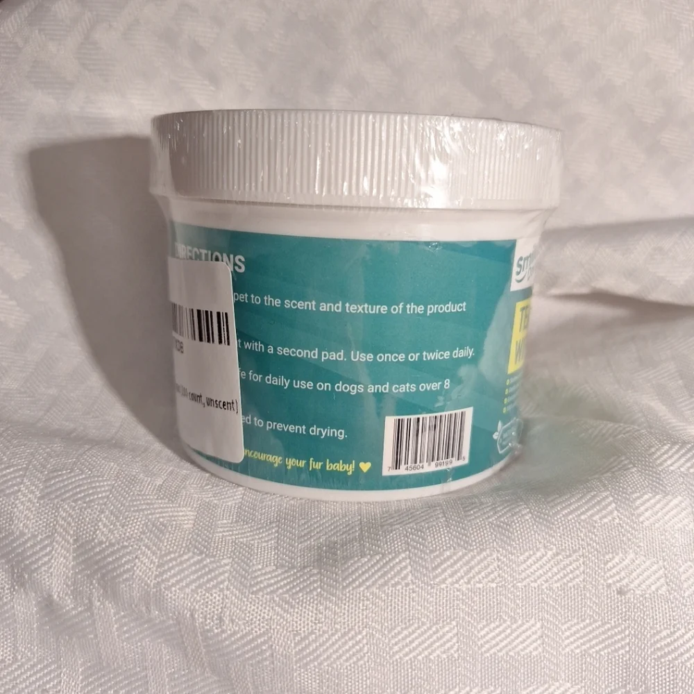 Tear Stain Wipes for Dogs - White 100count
